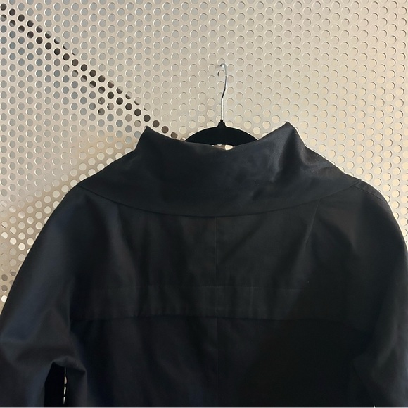 Banana Republic Wide Collar Trench-style Coat Size S in Black GUC - Picture 9 of 13